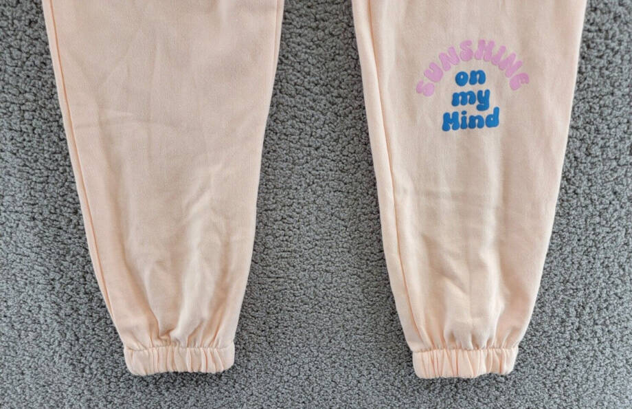 Vintage Havana Surf Wash Jogger Pants Women's S Peach Printed Elastic Waist