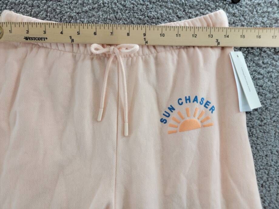 Vintage Havana Surf Wash Jogger Pants Women's S Peach Printed Elastic Waist