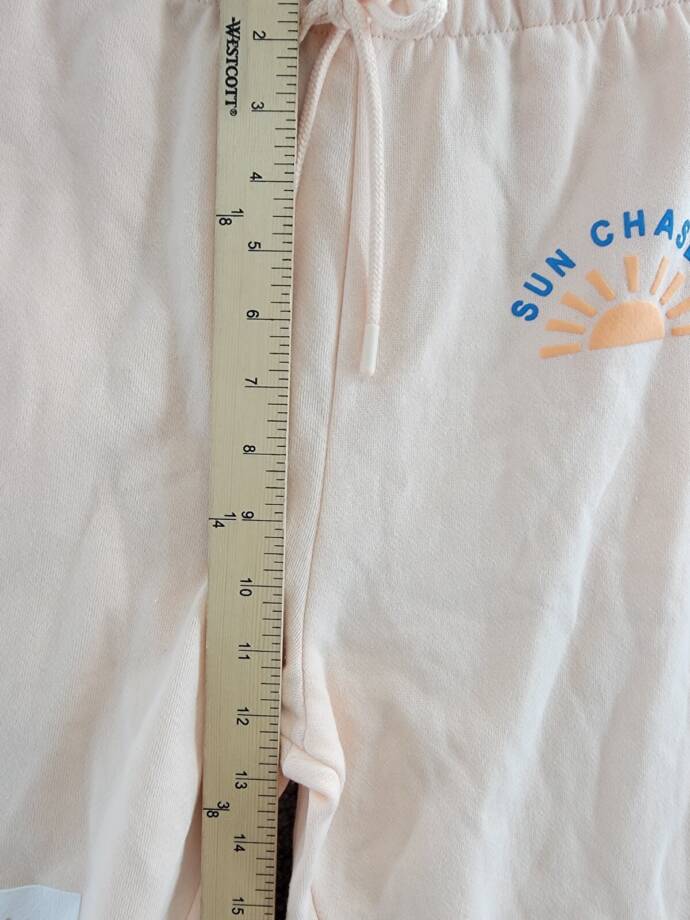 Vintage Havana Surf Wash Jogger Pants Women's S Peach Printed Elastic Waist
