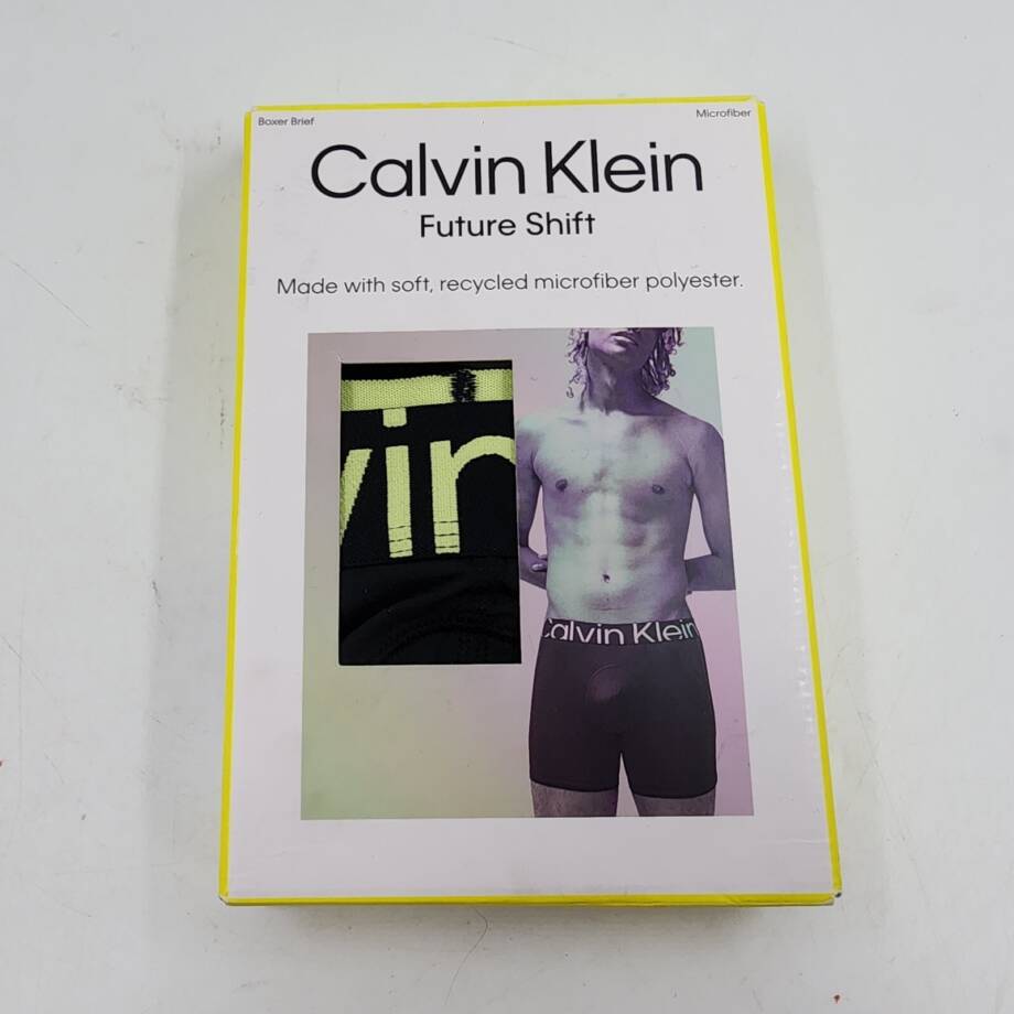 Calvin Klein Future Shift Mid Rise Logo Waistband Boxer Briefs Men's S Black