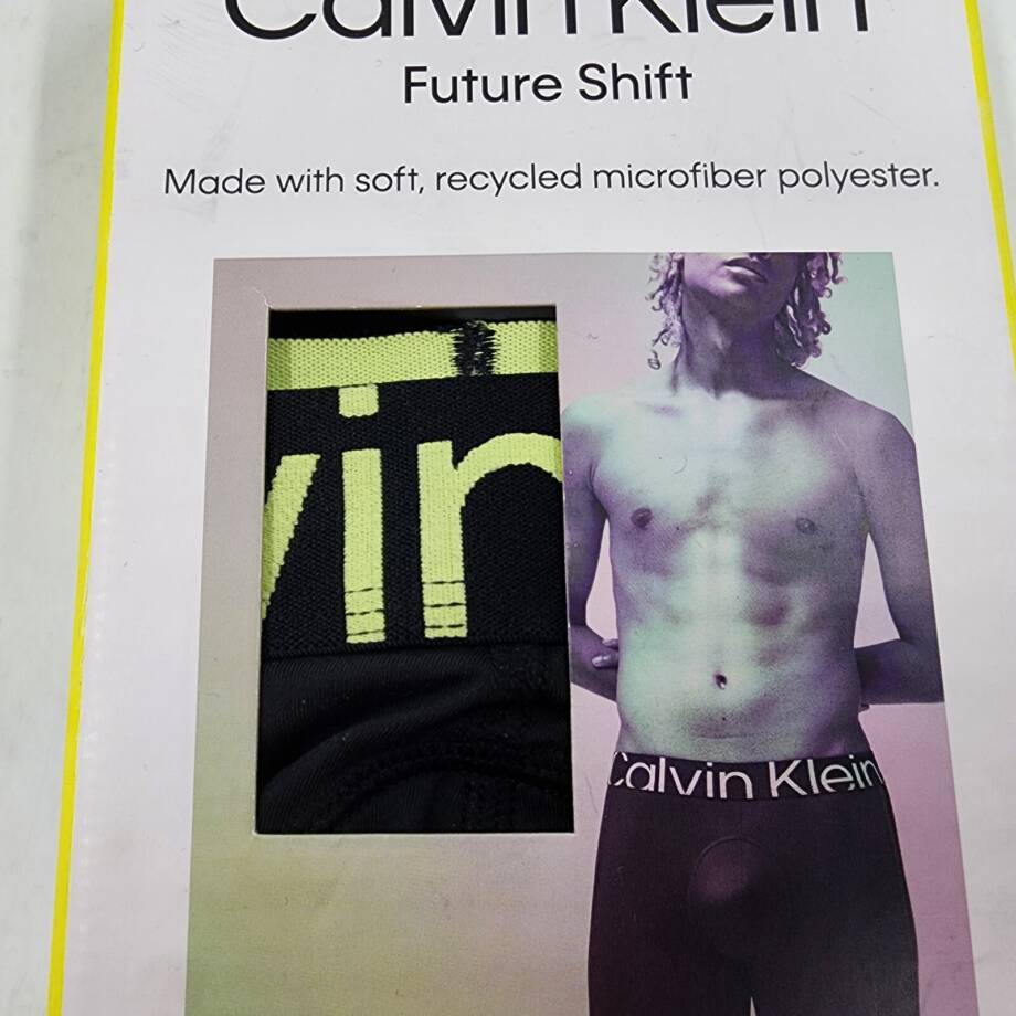 Calvin Klein Future Shift Mid Rise Logo Waistband Boxer Briefs Men's S Black