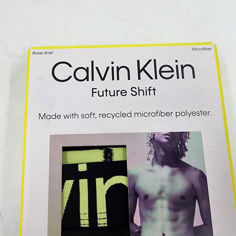 Calvin Klein Future Shift Mid Rise Logo Waistband Boxer Briefs Men's S Black