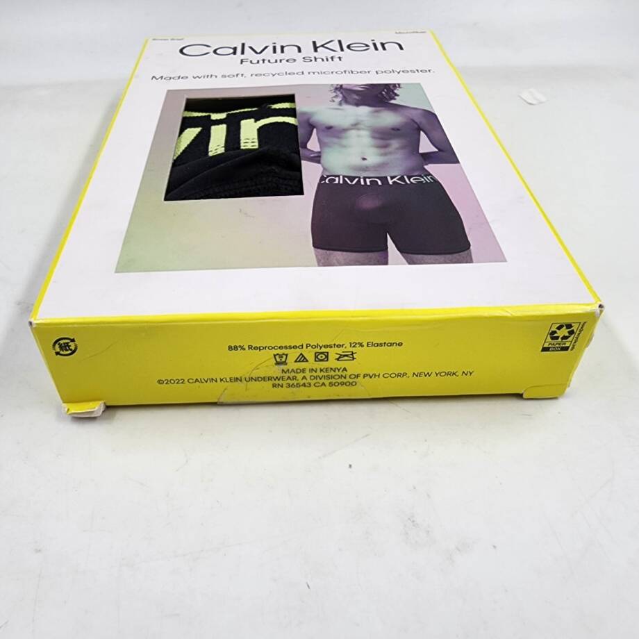Calvin Klein Future Shift Mid Rise Logo Waistband Boxer Briefs Men's S Black