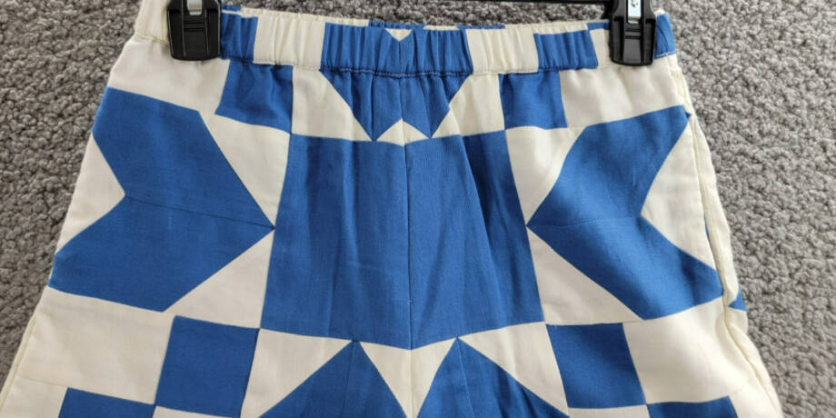 Sea Tanya Patchwork Shorts Girls' 10Y Blue/White Pockets Elastic Waist Pull On