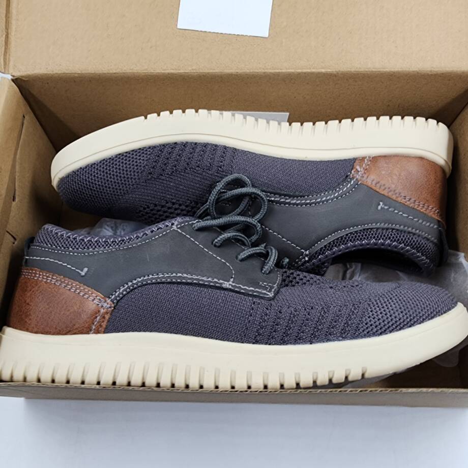Steve Madden Bdawes Fashion Lace-Up Oxford Shoes Boys 5 Grey Cushioned Flexible