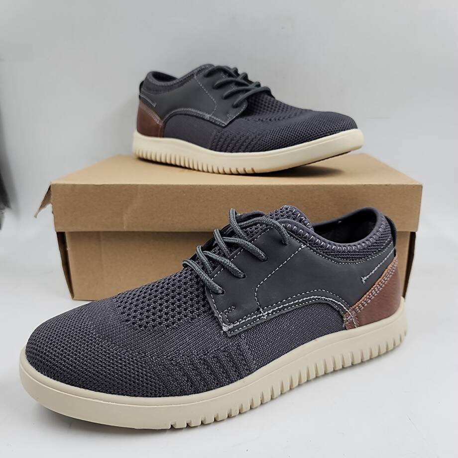 Steve Madden Bdawes Fashion Lace-Up Oxford Shoes Boys 5 Grey Cushioned Flexible