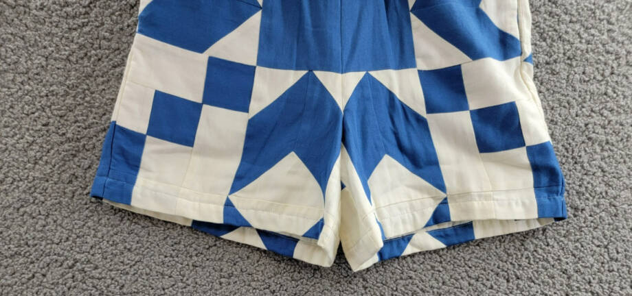 Sea Tanya Patchwork Shorts Girls' 10Y Blue/White Pockets Elastic Waist Pull On