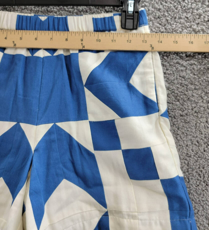 Sea Tanya Patchwork Shorts Girls' 10Y Blue/White Pockets Elastic Waist Pull On