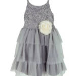 Pink & Violet Sleeveless Lace Glitter Mesh Dress Toddler Girls 3 Gray Pullover