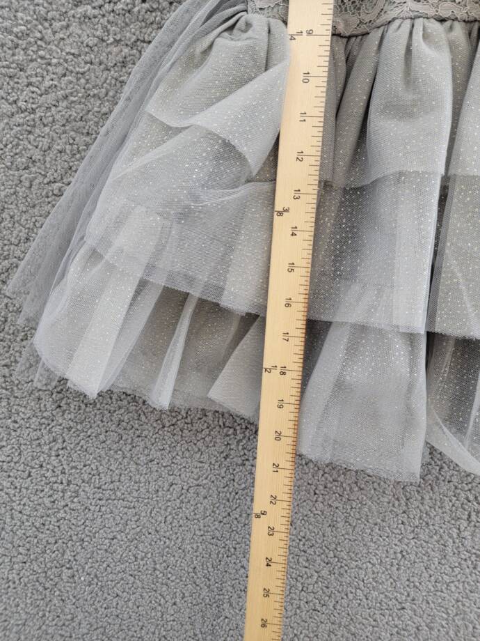 Pink & Violet Sleeveless Lace Glitter Mesh Dress Toddler Girls 3 Gray Pullover