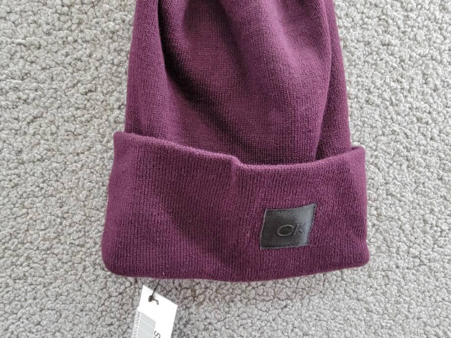 Calvin Klein Supersoft Slouchy Beanie Women's One Size Aubergine Solid