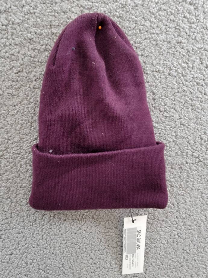 Calvin Klein Supersoft Slouchy Beanie Women's One Size Aubergine Solid