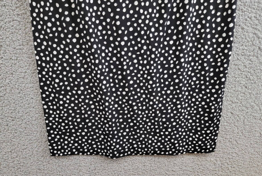 Connected Elbow Puff-Sheer-Sleeve Sheath Dress Women's 10 Black/White Pullover