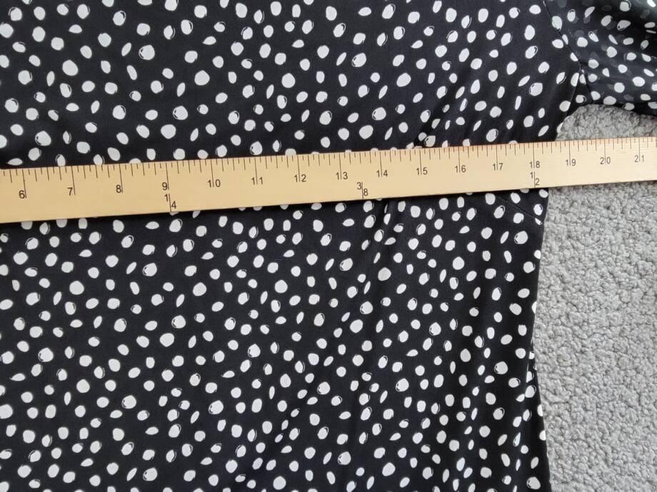Connected Elbow Puff-Sheer-Sleeve Sheath Dress Women's 10 Black/White Pullover