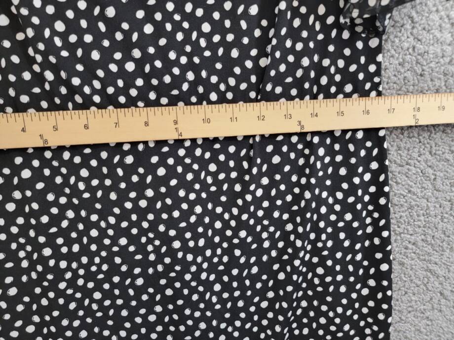 Connected Elbow Puff-Sheer-Sleeve Sheath Dress Women's 10 Black/White Pullover