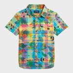 Polo Ralph Lauren Tropical Graphic Button Down Shirt Toddler Boys 3 Multi S/S