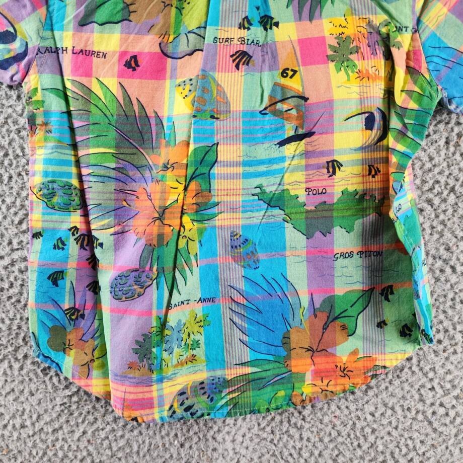 Polo Ralph Lauren Tropical Graphic Button Down Shirt Toddler Boys 3 Multi S/S