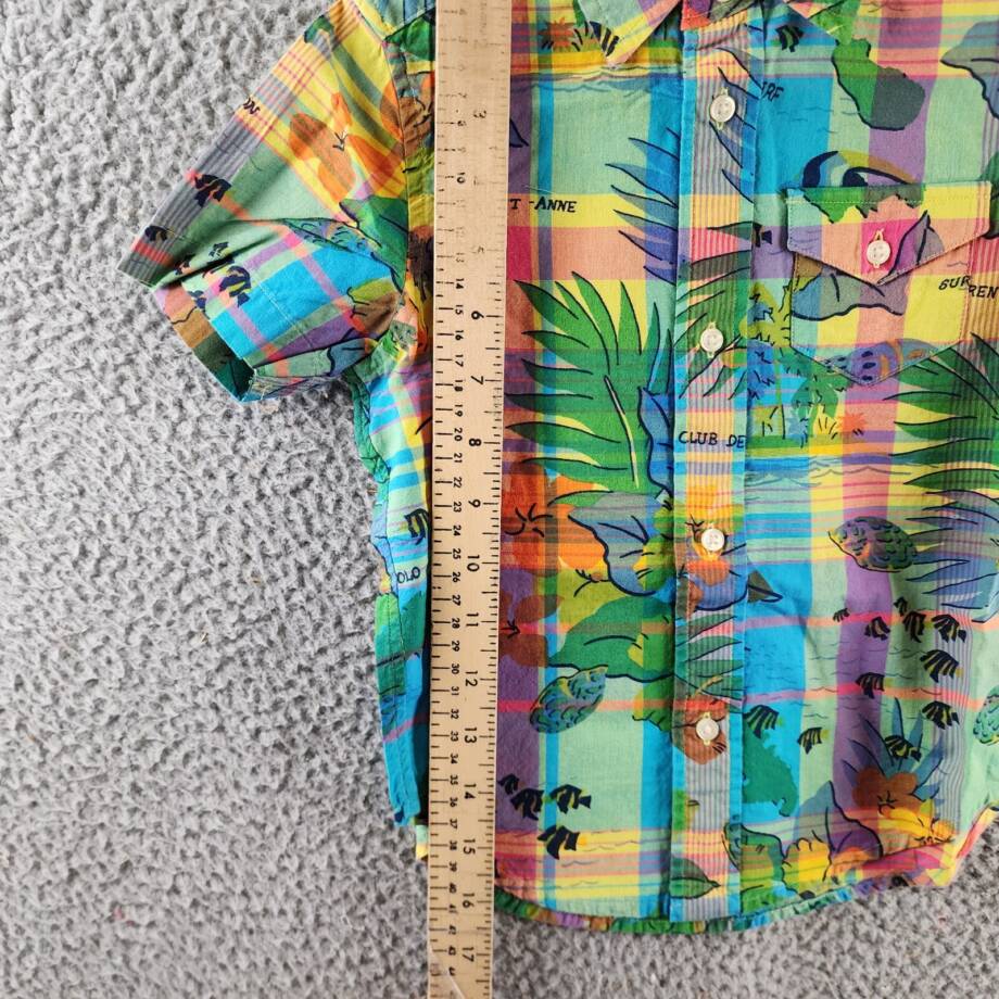 Polo Ralph Lauren Tropical Graphic Button Down Shirt Toddler Boys 3 Multi S/S