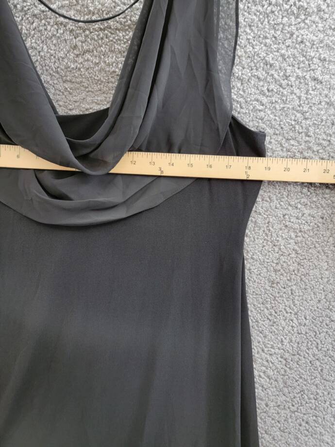 Connected Apparel Cowlneck Sleeveless A-Line Dress Women's 12 Black Pullover