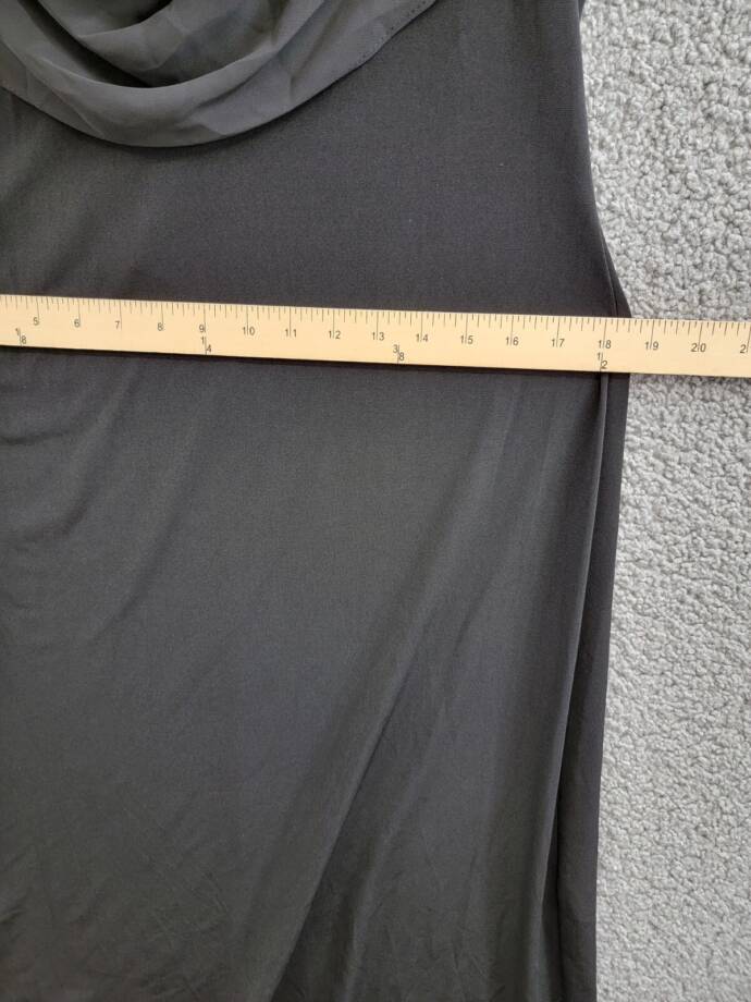 Connected Apparel Cowlneck Sleeveless A-Line Dress Women's 12 Black Pullover