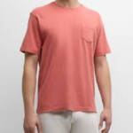 Peter Millar Lava Wash Pocket T-Shirt Men's XXL Clay Rose Crew Neck Short Sleeve