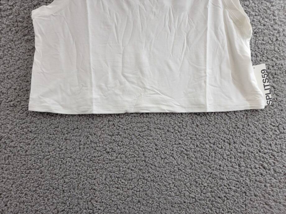 Splits59 Sienna Cropped Tank Top Women's XS White Crewneck Sleeveless Pullover