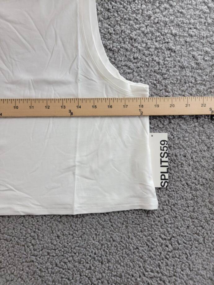 Splits59 Sienna Cropped Tank Top Women's XS White Crewneck Sleeveless Pullover