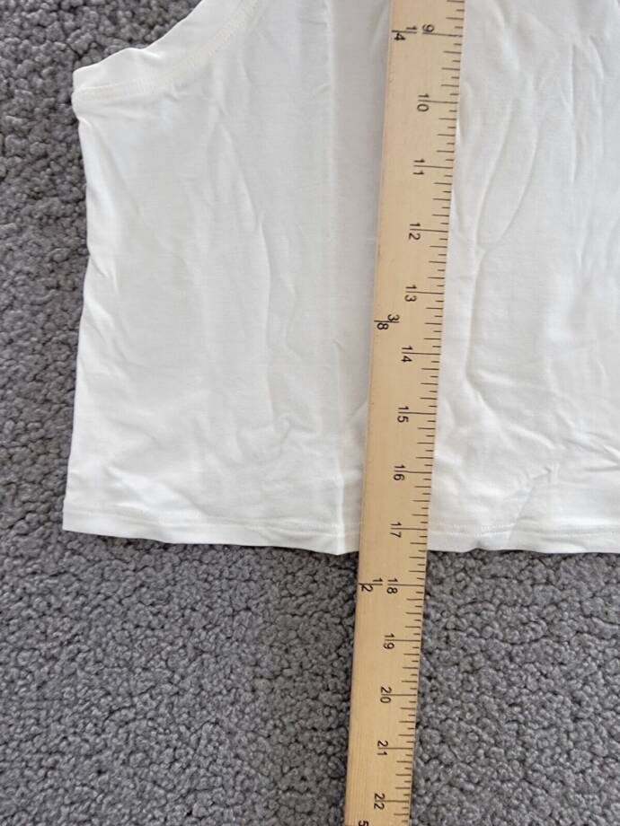 Splits59 Sienna Cropped Tank Top Women's XS White Crewneck Sleeveless Pullover