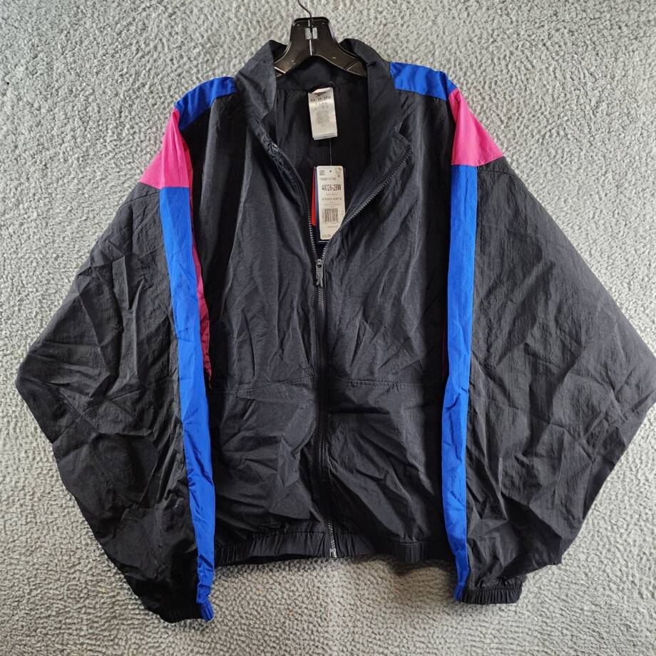 Reebok Plus Zip-Front Colorblocked Jacket Women's 4X/26-28W Semi Proud Pink L/S