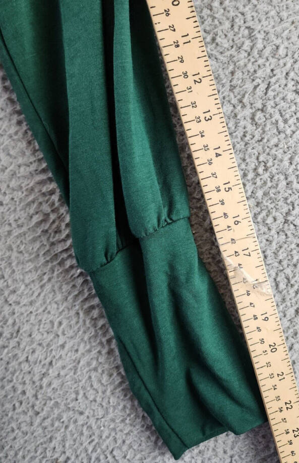 24seven Comfort Apparel Plus Size Bishop Sleeves Maxi Dress Women's 2X Green L/S
