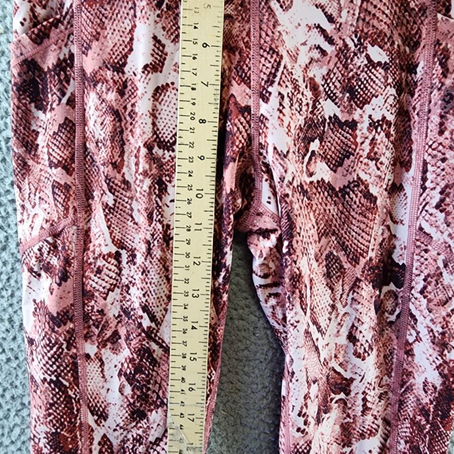 Calvin Klein Performance Printed 7/8 Length Leggings Women's Small Python Raven