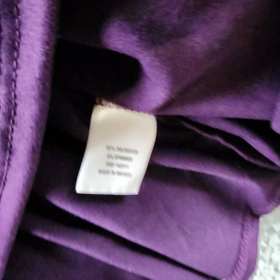 24seven Comfort Apparel Plus Size Fit & Flare Midi Dress Women's 1X Purple L/S