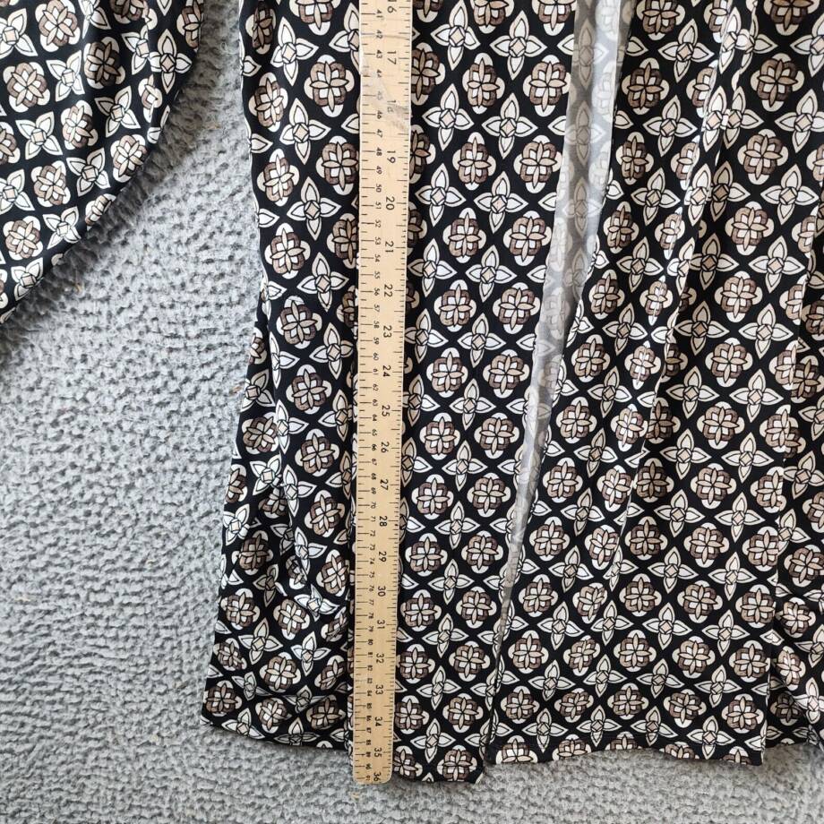 JM Collection Plus Size Francesca Foulard Cardigan Women's 3X Deep Black Combo