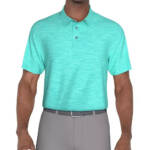 PGA TOUR Jasper Airflux Performance Polo Shirt Men's S Med Blue Curacao Htr