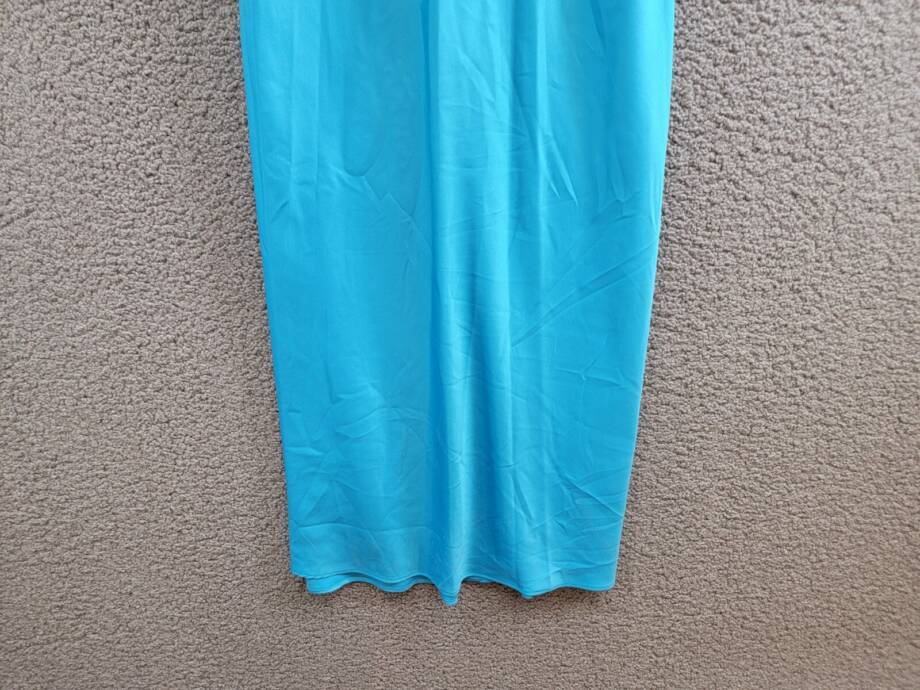 I.N.C. International Concepts Lace-Trim Satin Nightgown Women's XS Cyan Blue