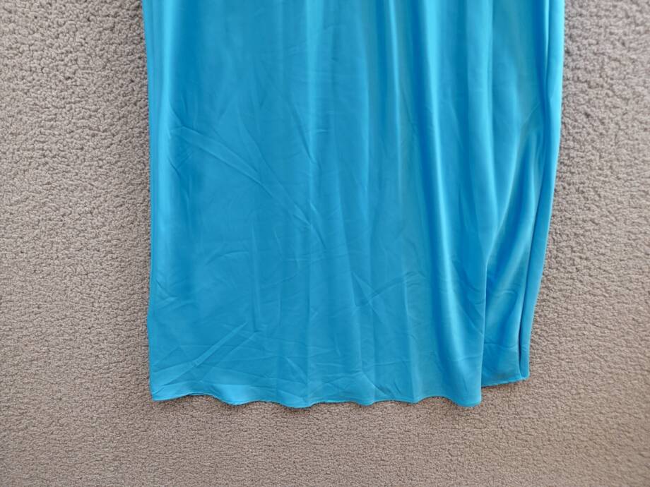 I.N.C. International Concepts Lace-Trim Satin Nightgown Women's XS Cyan Blue