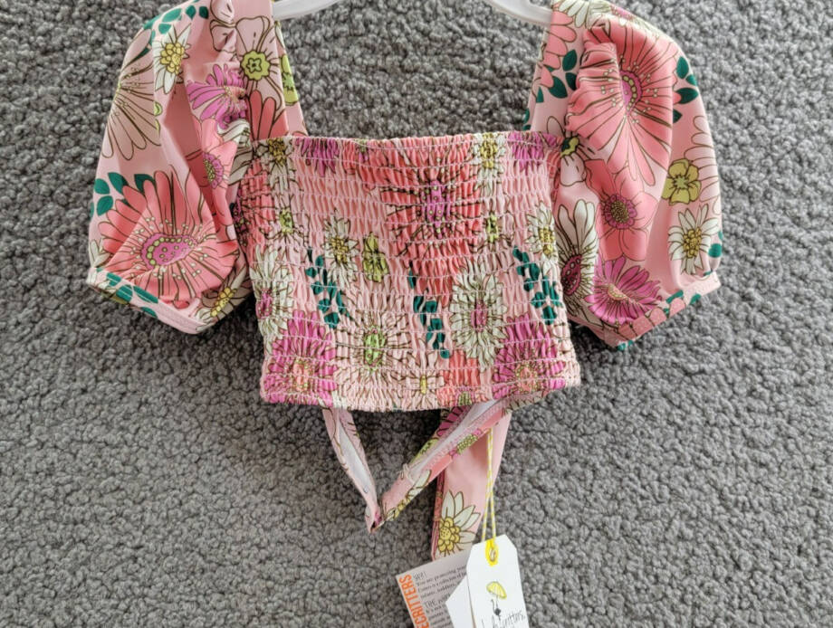 Shade Critters Retro Blossom Smocked High Waist 2-Piece Swimsuit Girls' 5T Multi