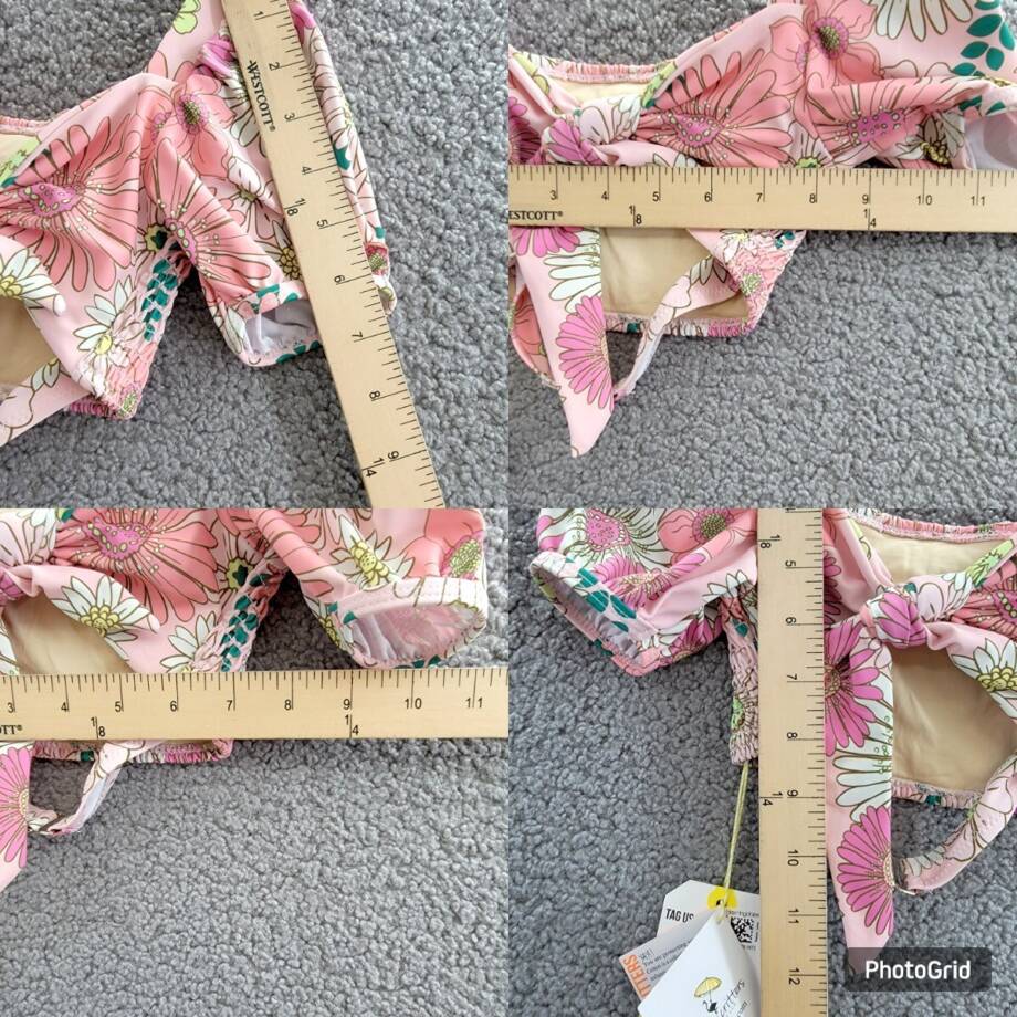 Shade Critters Retro Blossom Smocked High Waist 2-Piece Swimsuit Girls' 5T Multi