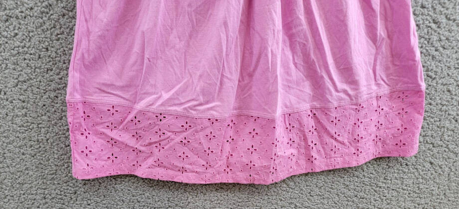Splendid Smocked Eyelet Dress Girls' 8 Sherbert Solid Square Neck Pullover