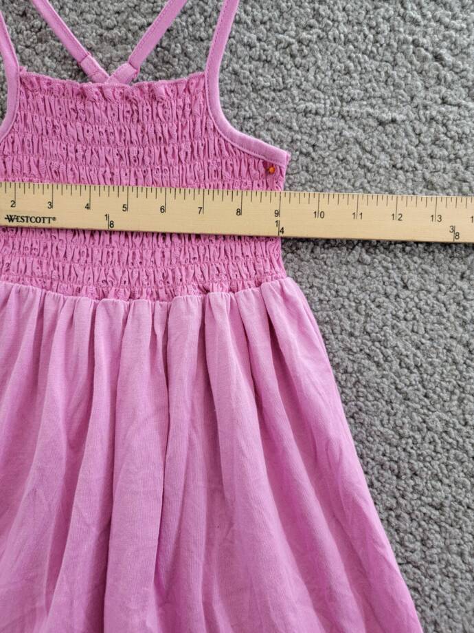Splendid Smocked Eyelet Dress Girls' 8 Sherbert Solid Square Neck Pullover