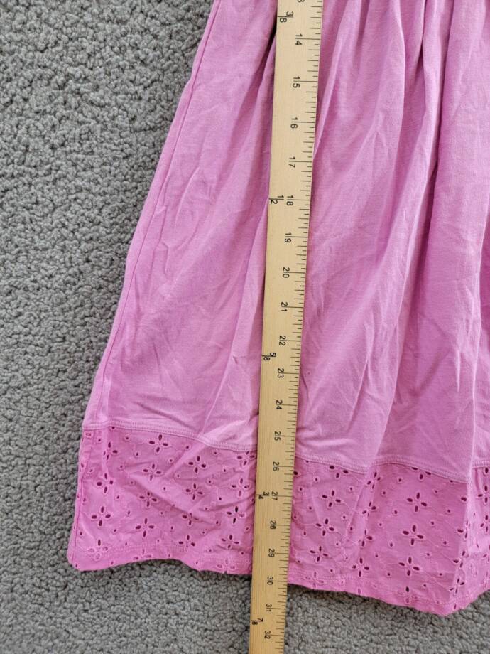 Splendid Smocked Eyelet Dress Girls' 8 Sherbert Solid Square Neck Pullover