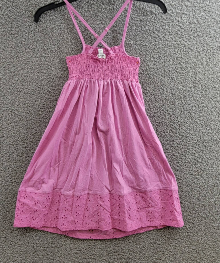 Splendid Smocked Eyelet Dress Girls' 8 Sherbert Solid Square Neck Pullover