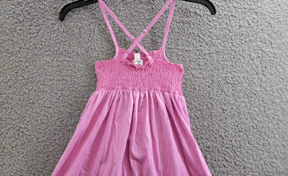 Splendid Smocked Eyelet Dress Girls' 8 Sherbert Solid Square Neck Pullover