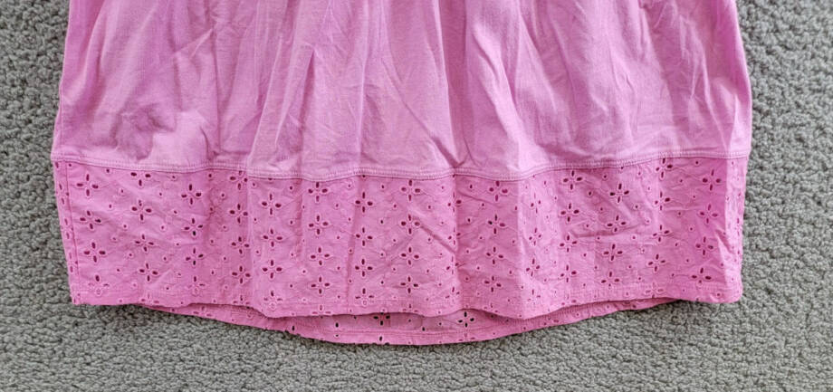 Splendid Smocked Eyelet Dress Girls' 8 Sherbert Solid Square Neck Pullover