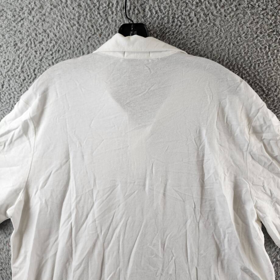 Polo Ralph Lauren Classic-Fit Cotton-Linen Mesh Polo Shirt Mens L White Collared