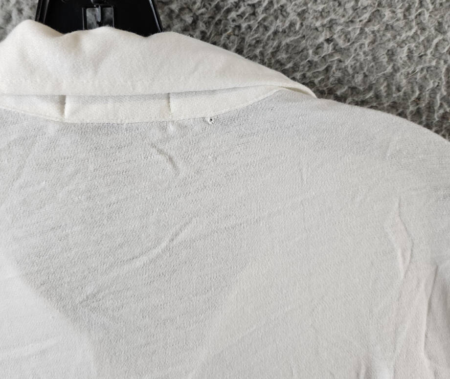 Polo Ralph Lauren Classic-Fit Cotton-Linen Mesh Polo Shirt Mens L White Collared