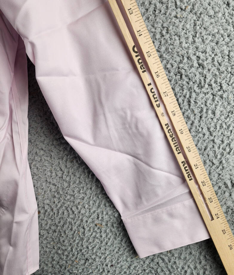 Calvin Klein Steel Modern Pin Cord Dress Shirt Men's XL 34/35 17.5 Pink Lavender