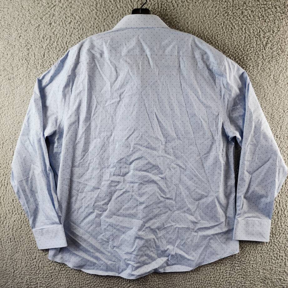 Tommy Hilfiger Slim-Fit Wrinkle-Free Twill Dress Shirt Men's 2XL Light Blue L/S