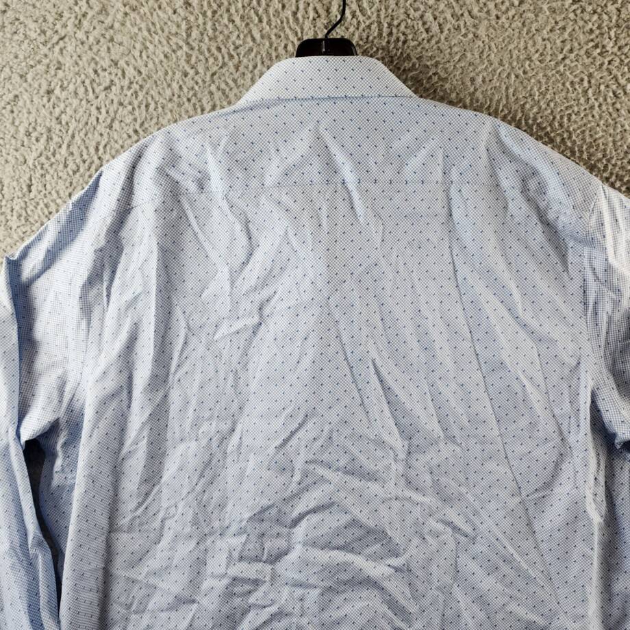 Tommy Hilfiger Slim-Fit Wrinkle-Free Twill Dress Shirt Men's 2XL Light Blue L/S