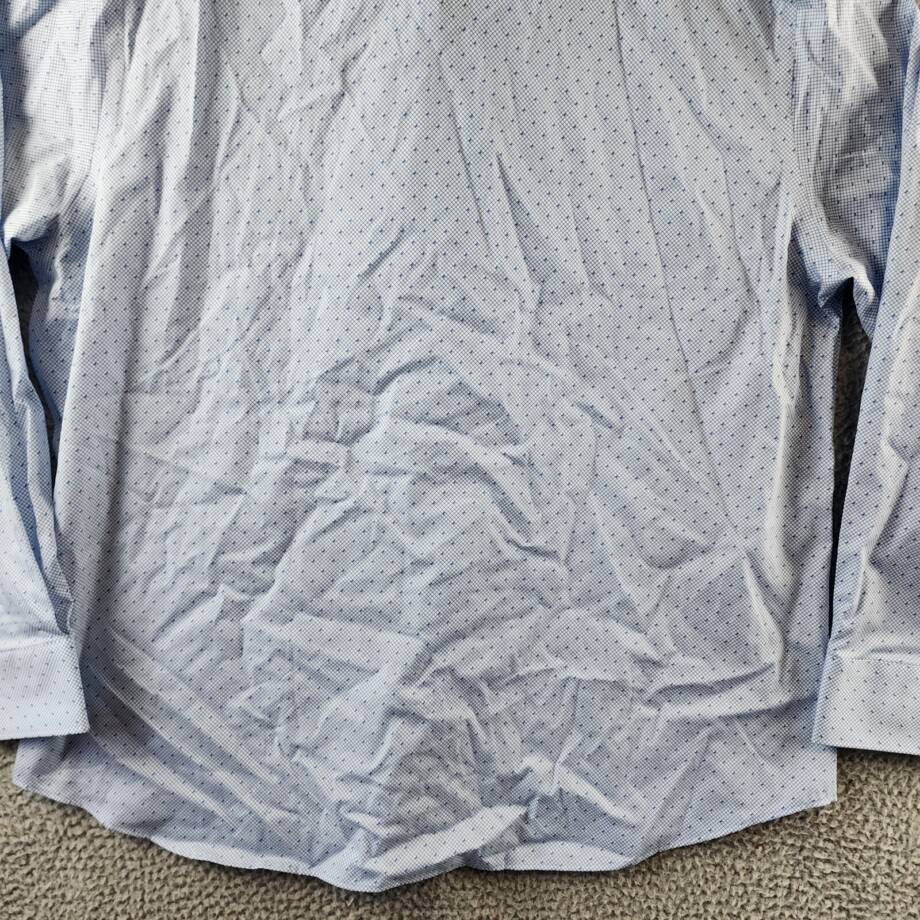 Tommy Hilfiger Slim-Fit Wrinkle-Free Twill Dress Shirt Men's 2XL Light Blue L/S